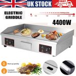 Commercial Kitchen Electric Countertop Griddle Flat Top BBQ Grill Hot Plate