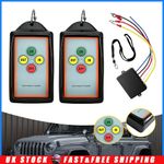 12V Recovery Wireless Winch Remote Control 2x Handset Switch Truck Car SUV ATV