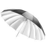 Phot-R 60" 152cm Photo Studio Parabolic Reflective Flash Umbrella Black & Silver