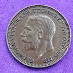 1936 George V Farthing OBVERSE DIE CRACK Error Portrait UK Coin Rare #F4