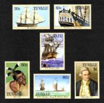 Tuvalu 1988 Voyages of Captain Cook complete set of 6 values (SG 523-528) MNH