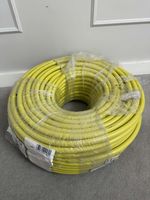 100m Yellow Rubber Hose 12mm ID Industrial Flexible Tubing Coil Heavy Duty