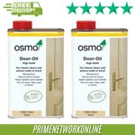 2 X Osmo 1L 3060 Clear Satin Door Oil 100% ORIGINAL ⭐⭐⭐⭐⭐
