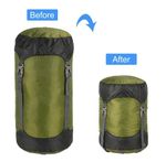 Compression Stuff Sack, 8L S SizeWaterproof Sleeping Bag, Dark Green