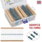 2600pcs Resistors Assortment Kit 130 Values 1-10M 1/4W 1% Metal Film Set Pack UK