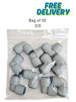 John Guest push fit equal elbow  3/8 Beer line connection.