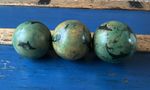 VINTAGE Hand painted GOURD Shark & Sea Monkey BALLS  Trio Strychnine Spinosa