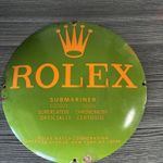 Vintage Style Rolex Enamelled Submariner Advertising Sign. 30cm X 30cm Oval