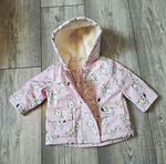 Girls Disney 101 Dalmation purple fleece/fur lined cute raincoat 0-3 months