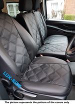 TAILORED SEAT COVERS For RENAULT TRAFIC 2015 - 2026  EMBOSSED ART. LEATHER