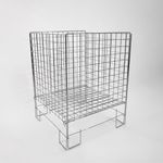 Chrome Square Dump Bin – Adjustable Base Wire Display Bin (480mm or 550mm)