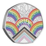 50 Years of Pride 2022 UK 50p Silver Piedfort Proof Coloured Coin