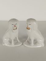 Pair Of German Poodle Figurines