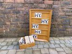 Antique Large Church Hymn Board & Full Set Of Numbers 
