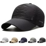Men’s Quick Dry Running Cap Lightweight Breathable Sun Hat Outdoor Baseball Cap
