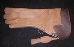 Eagle, Falconry & Owl Glove 3 Layers Nubuck Leather 16 Inch, Light Brown left 
