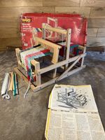 Vintage Wooden Sweden Tabletop Weaving Loom Brio in original box + instructions 