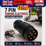 7 Pin Towing Electrics Plug & Socket 12N Type For Caravan / Trailer Lights