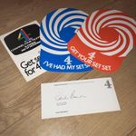 Ch4 Channel 4 Television -1982 launch TV promo sales items- Spirocap. Spiral Cap
