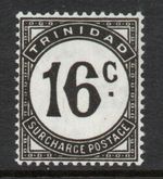 Trinidad & Tobago 1947-61 16c Black chalky paper SG D32a Mint. (R5085)