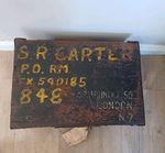 Second World War Royal Marine wooden box