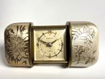 Movado Ermeto Style Vintage Europa Bedside Purse Alarm Clock 7 Jewel Koi Fish