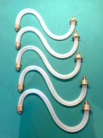 5 ELIGANT VINTAGE CHANDELIER HOLLOW OPAQUE GLASS  ARMS