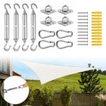Stainless Steel Sunshade Sail Hardware Kit Outdoor Durable Fixing Set 12pcs