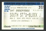 Charlton Athletic v Manchester United 2002-2003 Premier League Ticket 28/09/2002