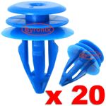 LAND ROVER RANGE ROVER EVOQUE PLASTIC CLIPS FRONT REAR WHEEL ARCH TRIM BLUE