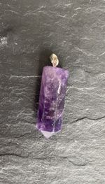 Amethyst Crystal Point Pendant – Sterling Silver 925 Bail
