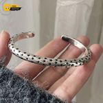 925 Sterling Silver Retro Black Star Bracelet Women Men Vintage Gift UK
