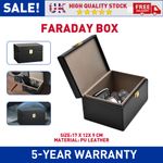 UNIVERSAL 17X12X9CM BLACK ANTI-THEFT CASE FARADAY BOX CAR KEYS SIGNAL BLOCKING