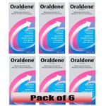 Oraldene Antibacterial Mouthwash 200ml x 6 | Mouth Ulcers Sore Throat Relief