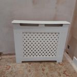 Wooden radiator cover white