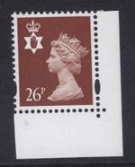 NI81b XN50 26p Chestnut TWO BANDS PERF 14  NORTHERN IRELAND Unmounted Mint.