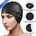 Silicone Swimming Cap With Ear Pockets Long Hair Large For Men Ladies Women Hat