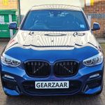 FOR BMW X3 G01 G02 X4 2018-2022 GLOSS BLACK FRONT KIDNEY GRILLE GRILL TWIN BAR