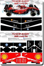 SF26 2026 Livery Sticker Set for 42207 LEGO Ferrari F1 Car