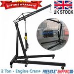 2 Ton Hydraulic Folding Engine Crane Hoist Lift Stand Lifting Garage Workshop 2T