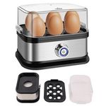 Egg Cooker Electric 6 Eggs Capacity Soft Hard Egg Boiler Bowl Cooker Poacher NEW