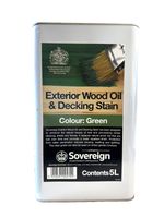 Sovereign Exterior Wood Oil & Decking Stain, Sheds & Fences Green 5L