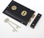 Yale Rim Sashlock | Black | Slide Latch & Bolt | 2 Keys | 156mm x 104mm 6" x 4"