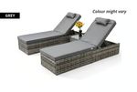 Outdoor Sun Loungers Garden Table Chairs Rattan Furniture Set Reclining Lounger