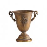 Antique Urn Vase Textured Ornate Handled Vase Centerpiece