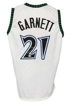 Minnesota Timberwolves Kevin Garnett Autographed Pro Style White Jersey JSA A...