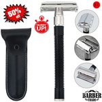 Double edge safety Razor & Men Classic Shaving Vintage Black Handle Razor