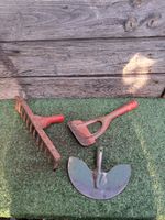 Vintage Garden Tool Heads Rake, Hoe, & Edging Spade Heads Old Tools