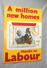 LABOUR PARTY POSTER. 1986. approx 60 x 42 cms. "A MILLION NEW HOMES...."