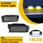 2x For Dacia Duster Logan Sandero Fiat Opel LED License Number Plate Lamp Bulb